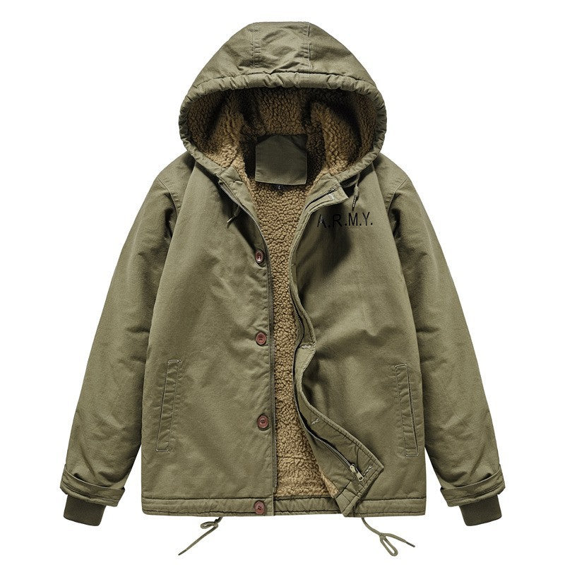 Herren Modische Übergangsjacke mit innerem Teddyfutter Drune
