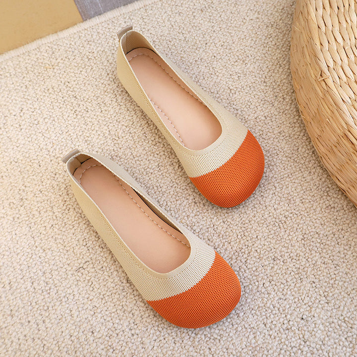 Damen atmungsaktive Ballerinas mit flexiblem Obermaterial Drune