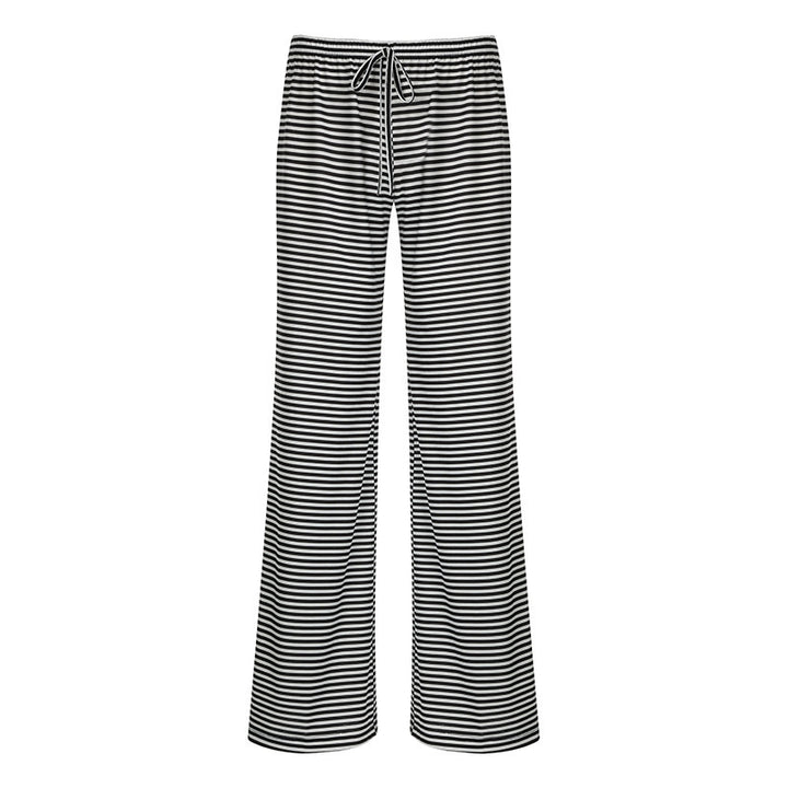 Damen nan leichte Jersey Loungehose mit Tunnelzug und weitem Bein Drune