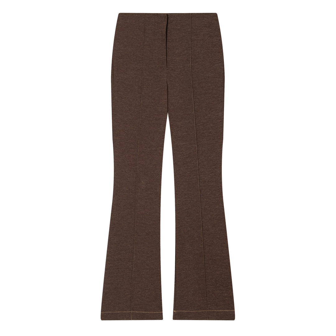Damen nan hochtaillierte Jersey-Hose mit dekorativer Mittelnaht und leichtem Schlag Drune