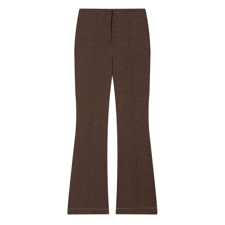 Damen nan hochtaillierte Jersey-Hose mit dekorativer Mittelnaht und leichtem Schlag Drune