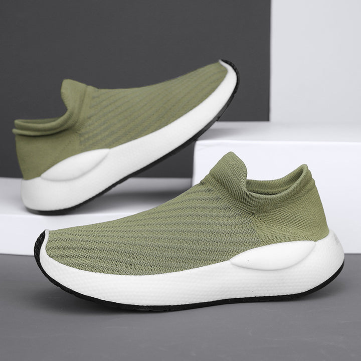 Unisex gestrickte Schlupfsneaker mit sockenähnlichem Schaft, gepolstertem Komfortfußbett und reaktiver EVA‑Zwischensohle Drune