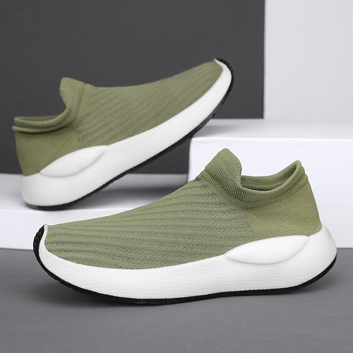 Unisex gestrickte Schlupfsneaker mit sockenähnlichem Schaft, gepolstertem Komfortfußbett und reaktiver EVA‑Zwischensohle Drune