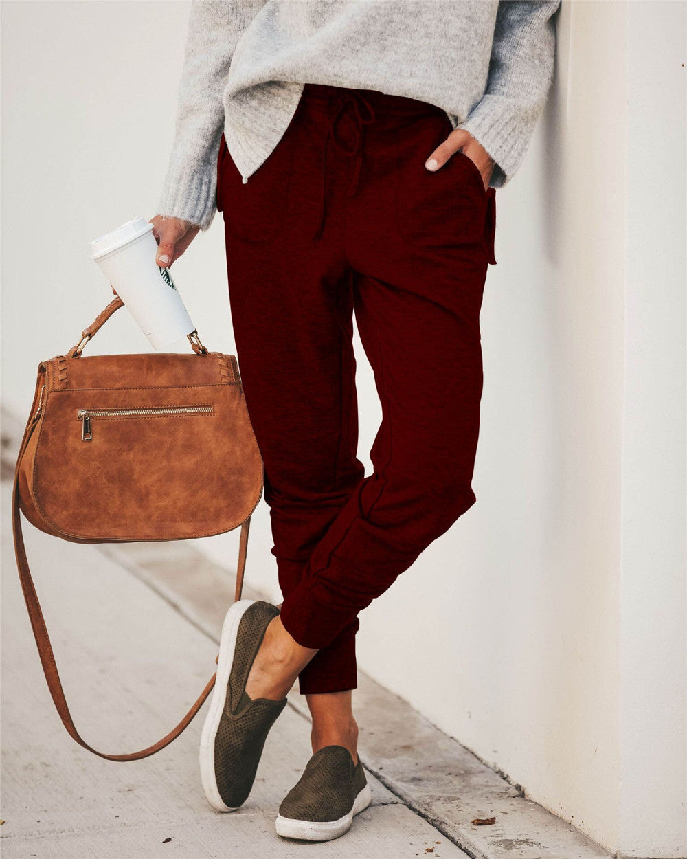 Drune | Sweatpants Relaxed Passform Baumwollmischung Elastischer Bund Taschen