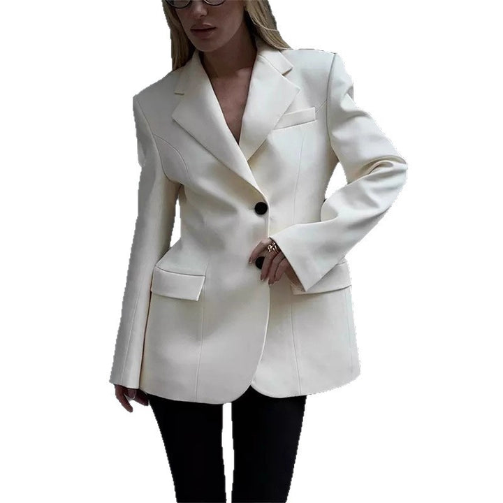 Damen Oversized Longblazer mit betonter Schulterpartie und Pattentaschen Drune
