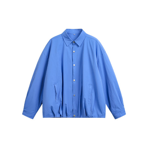 Herren Oversize Coachjacke mit Druckknopf‑Verschluss und geradem Saum Drune