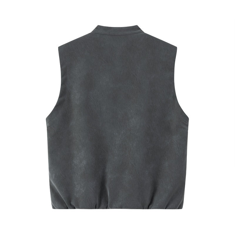 Herren Stylische Lederweste Drune