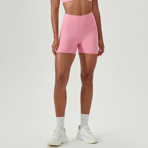 Damen Hoch geschnittene Sportshorts mit elastischem Bund und feuchtigkeitsableitendem Material Drune