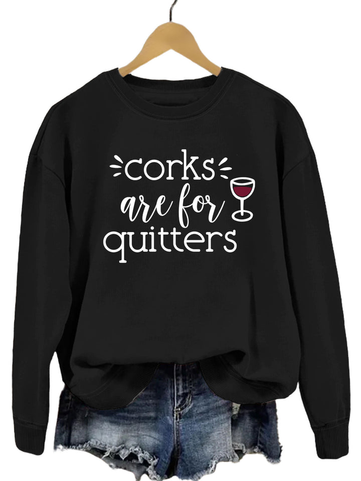 Damen Sweatshirt mit kreativem Spruch und lässigem Schnitt Drune