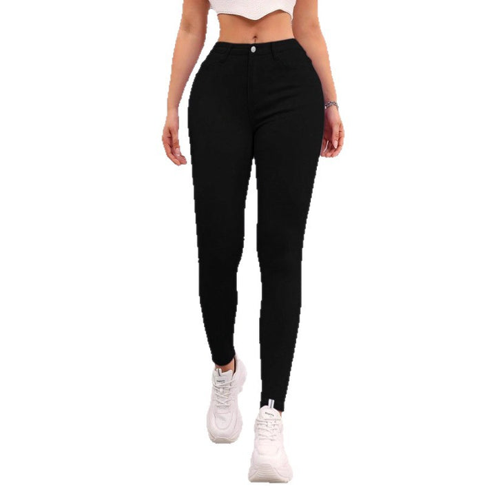 Damen Thermo-High-Waist-Fleece-Jeggings im Jeans-Look Drune