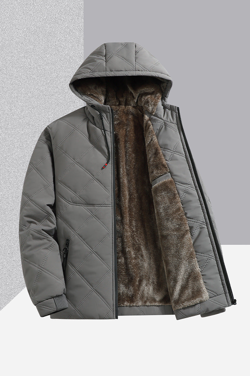 Herren Wattierte Steppjacke mit Kapuze Drune
