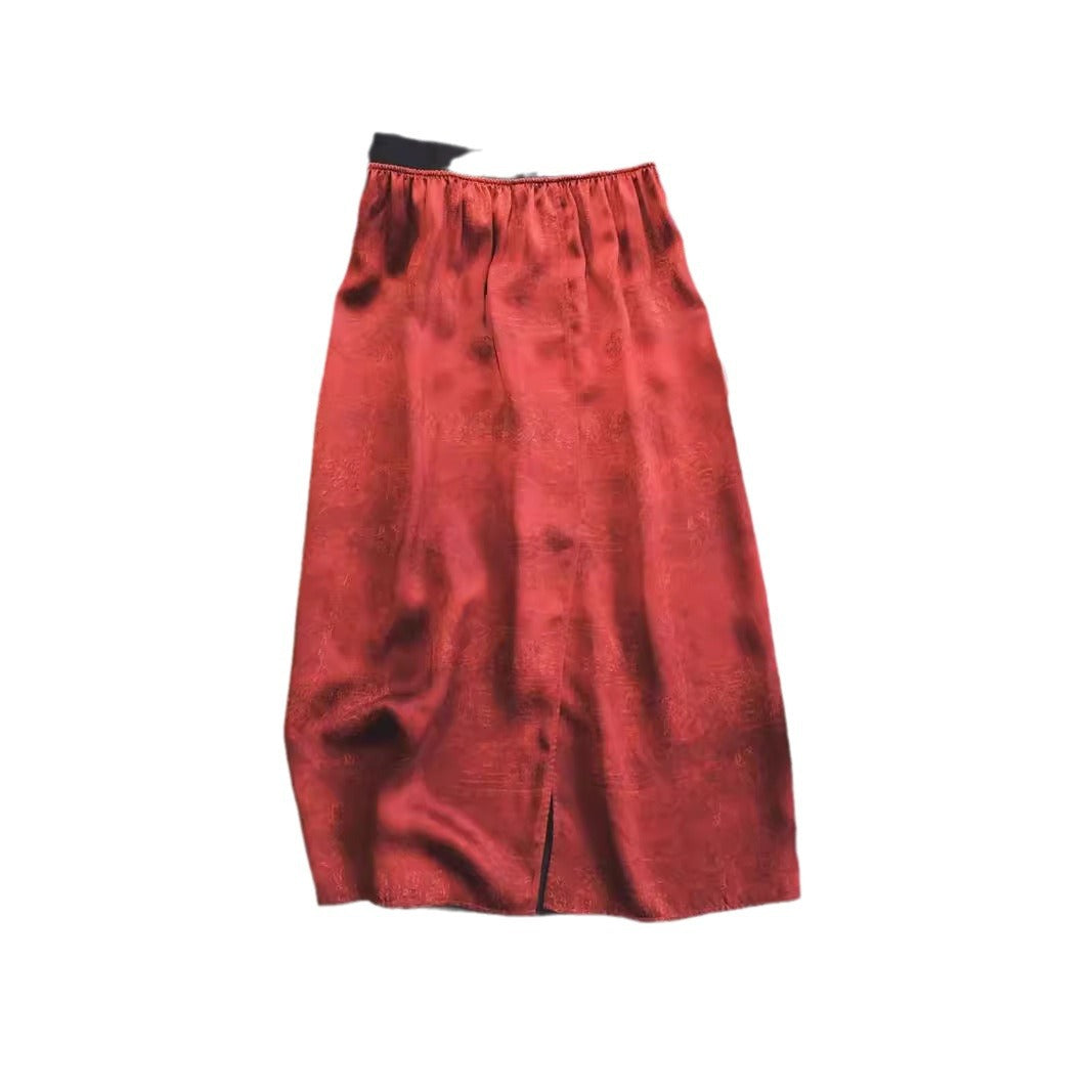 Damen Eleganter Midirock mit schwingendem Saum Drune