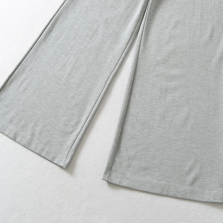 Damen Hochtaillierte Culotte-Hose mit weitem Bein und Bindegürtel Drune
