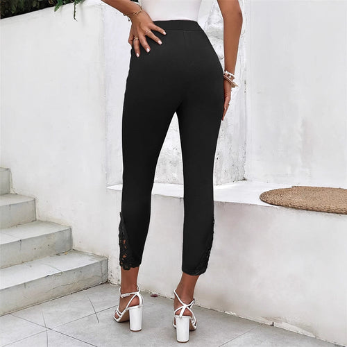 Drune | modische Leggings mit hochwertigem Lochmuster