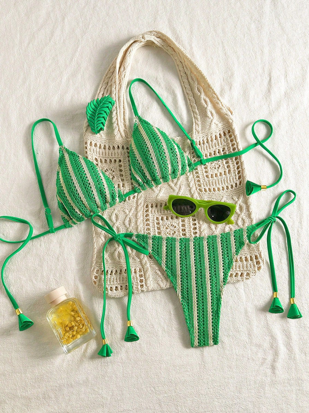 Damen Strappy Bikiniset mit verstellbaren Trägern Drune