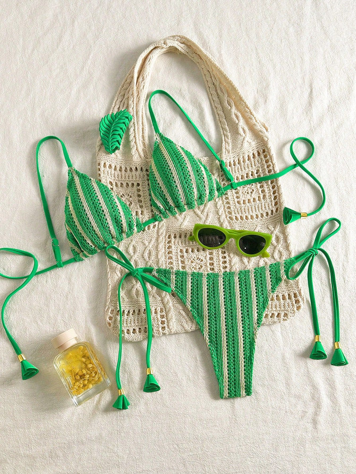 Damen Strappy Bikiniset mit verstellbaren Trägern Drune