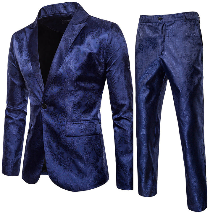 Herren elegantes Anzug-Set mit feinem Paisleymuster Drune