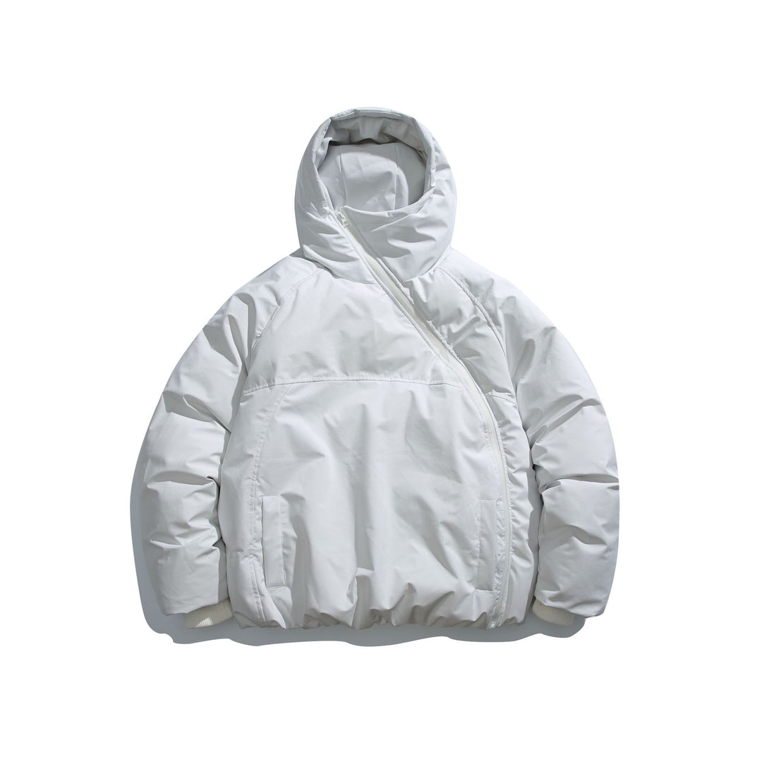 Unisex Kurz geschnittener asymmetrischer Steppparka mit Kapuze und Thermo‑Isolierung Drune