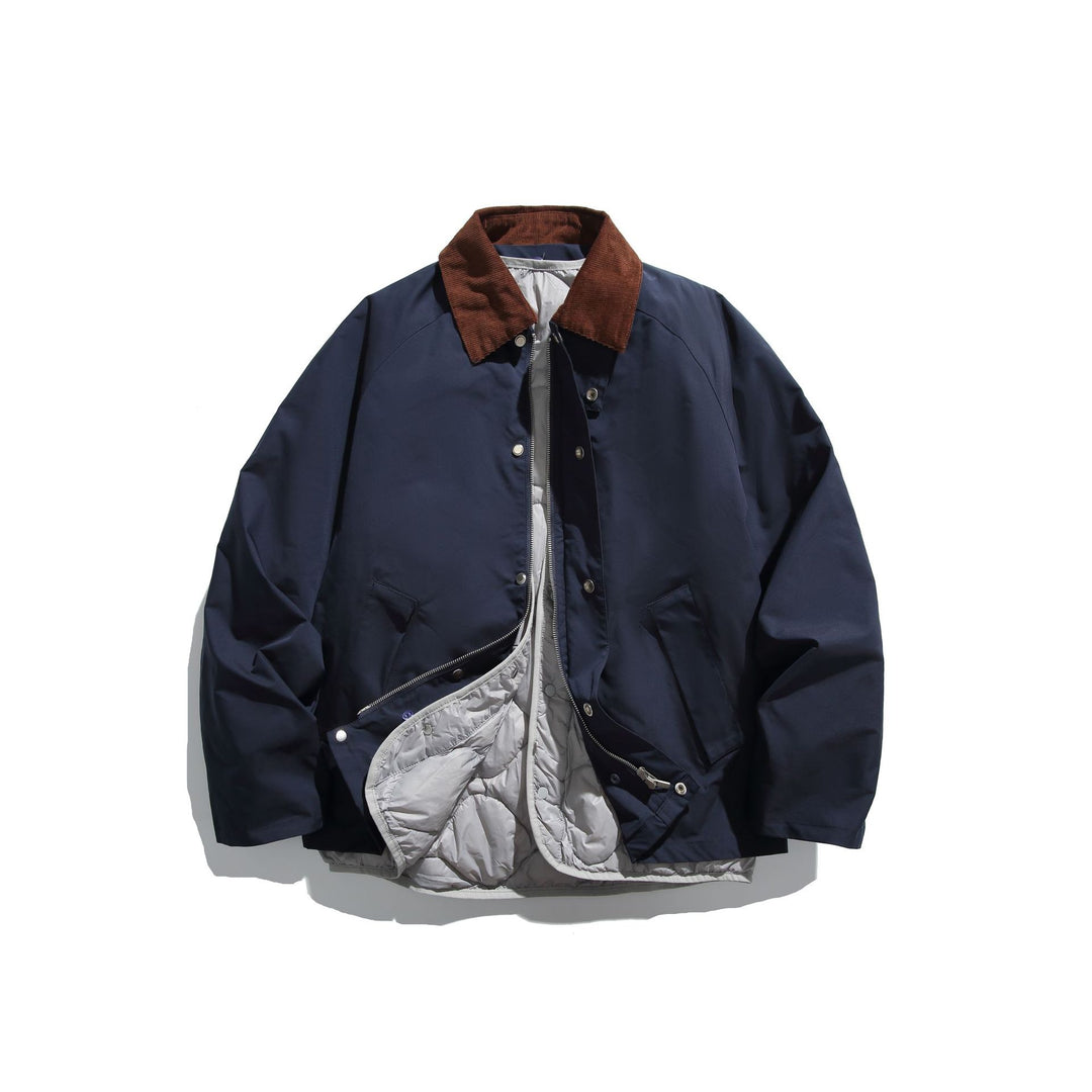 Herren Winddichter Blouson mit Cordkragen und herausnehmbarer Stepp-Innenseite Drune