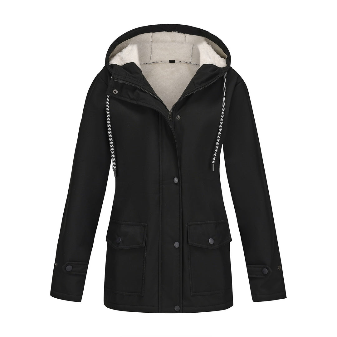 Damen Funktionale Winterjacke mit Fleece-Futter und Kapuze Drune