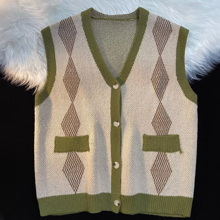 Damen ärmellose Strickweste Drune