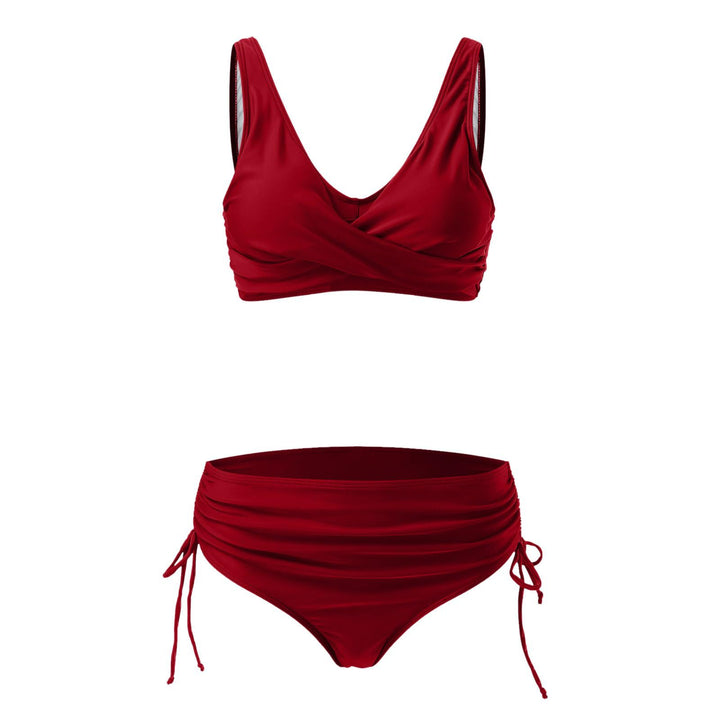 Damen Hochwertiges Wickel-Bikini-Set mit regulierbarem Höschen Drune