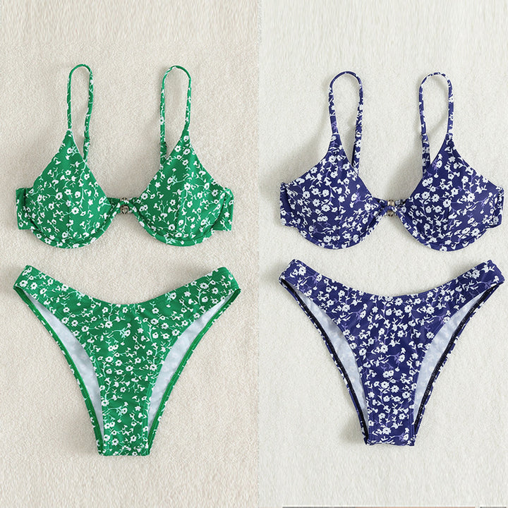 Damen Triangel-Bikini mit floralem Design und komfortabler Passform Drune
