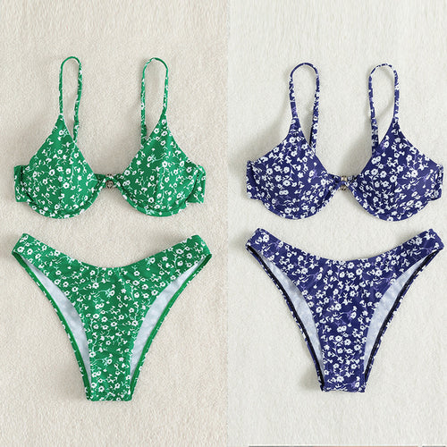 Damen Triangel-Bikini mit floralem Design und komfortabler Passform Drune