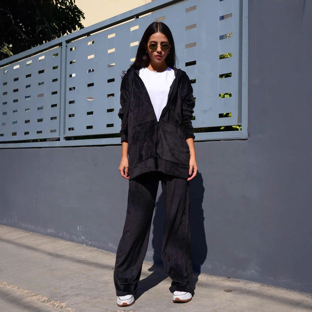 Damen bequeme und stilvolle Kapuzenjacke Drune