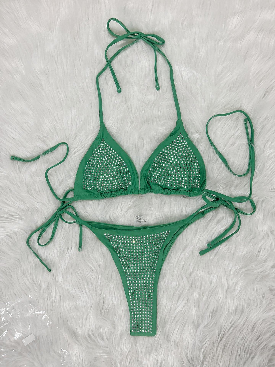 Damen Glitzernde Strass Bikini Set Drune