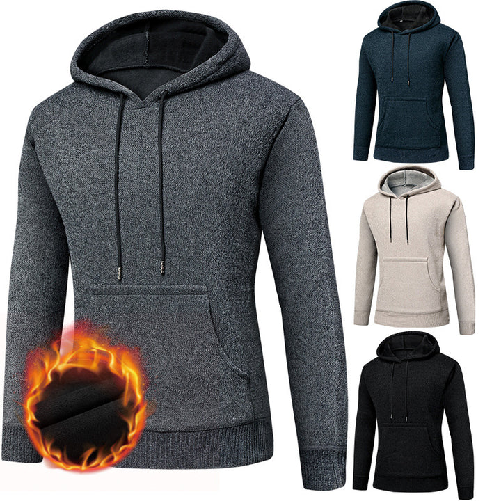 Herren Gefütterter Kapuzenpullover mit Thermofutter und Kängurutasche Drune