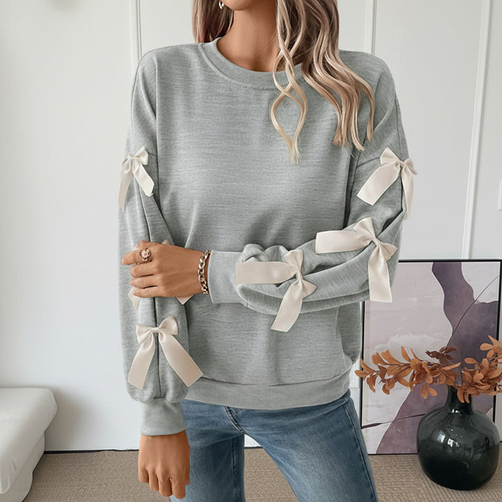Damen Crop-Pullover mit Schleifen-Details Drune