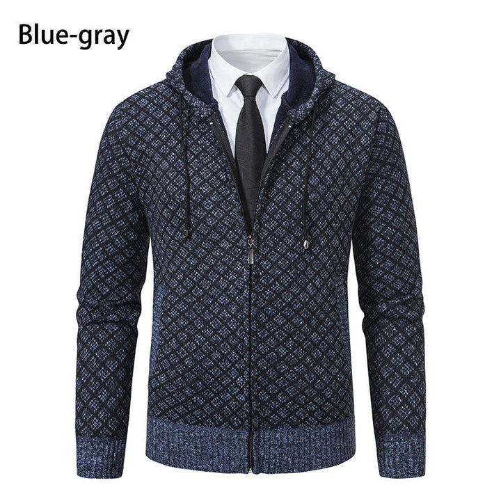 Herren modische Sweatjacke mit Kapuze und elegantem Muster Drune