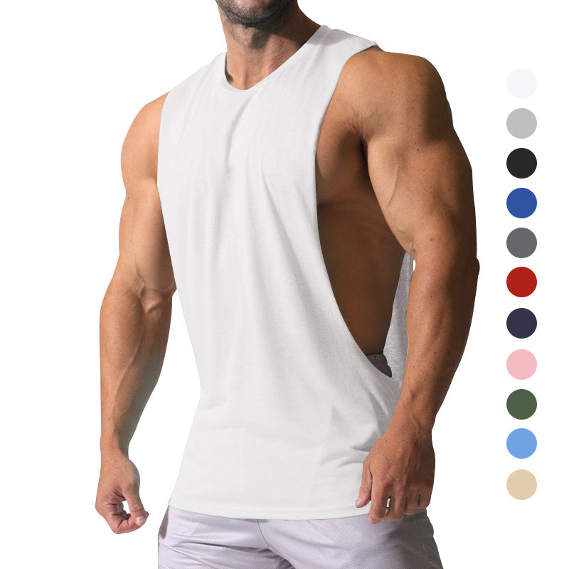 Herren nan Muskelshirt mit extra tiefen Armöffnungen und atmungsaktivem Baumwollmix Drune