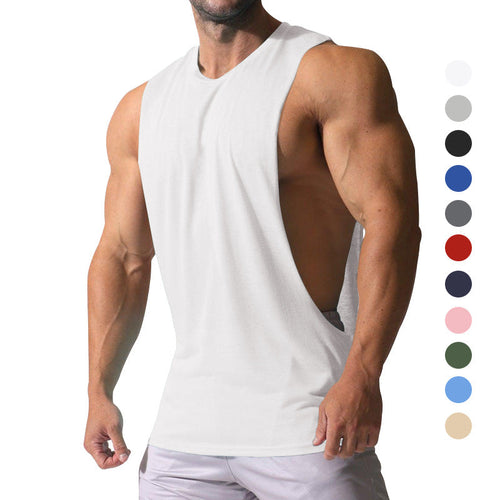 Herren nan Muskelshirt mit extra tiefen Armöffnungen und atmungsaktivem Baumwollmix Drune