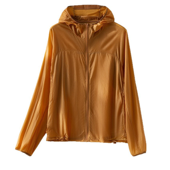 Damen Ultraleichte Packbare Schutzjacke mit Kapuze und verstellbarem Saum Drune