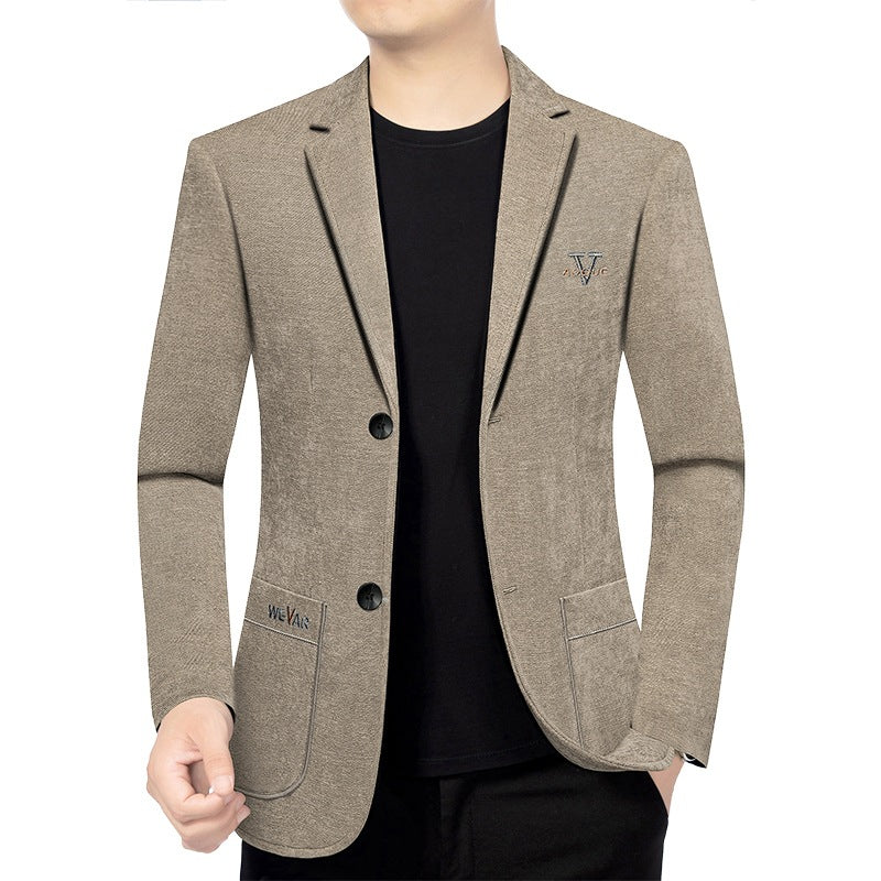 Herren Casual-Sakko in Denimoptik mit Slim-Fit und aufgesetzten Taschen Drune