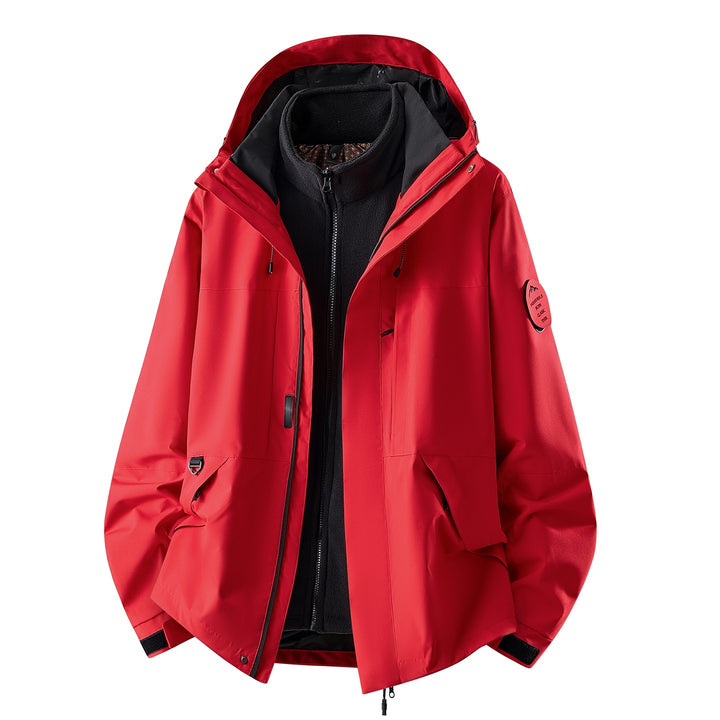 Damen Dreiteilige wasserdichte Outdoorjacke mit abnehmbarem Fleece-Innenlayer Drune
