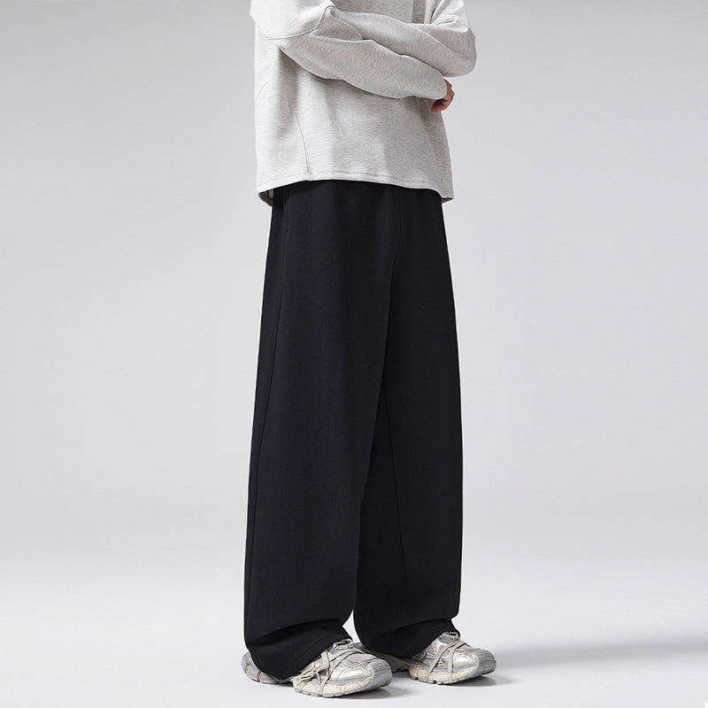 Herren Oversized Sweatpalazzo mit Tunnelzugbund, doppellagigem Saum und Relaxed-Fit Drune