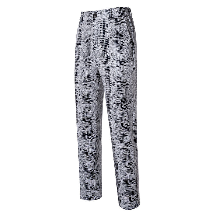 Herren Zweiteiliges Glamour-Anzugset mit metallischem Kroko-Effekt und schmaler Silhouette Drune