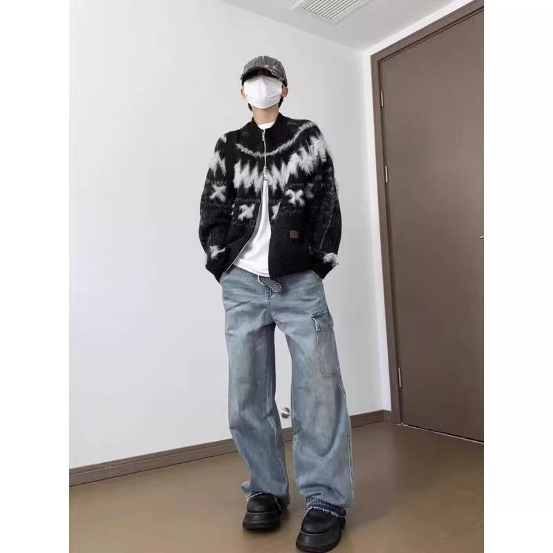 Herren Modische Strickjacke mit einzigartigem Muster Drune