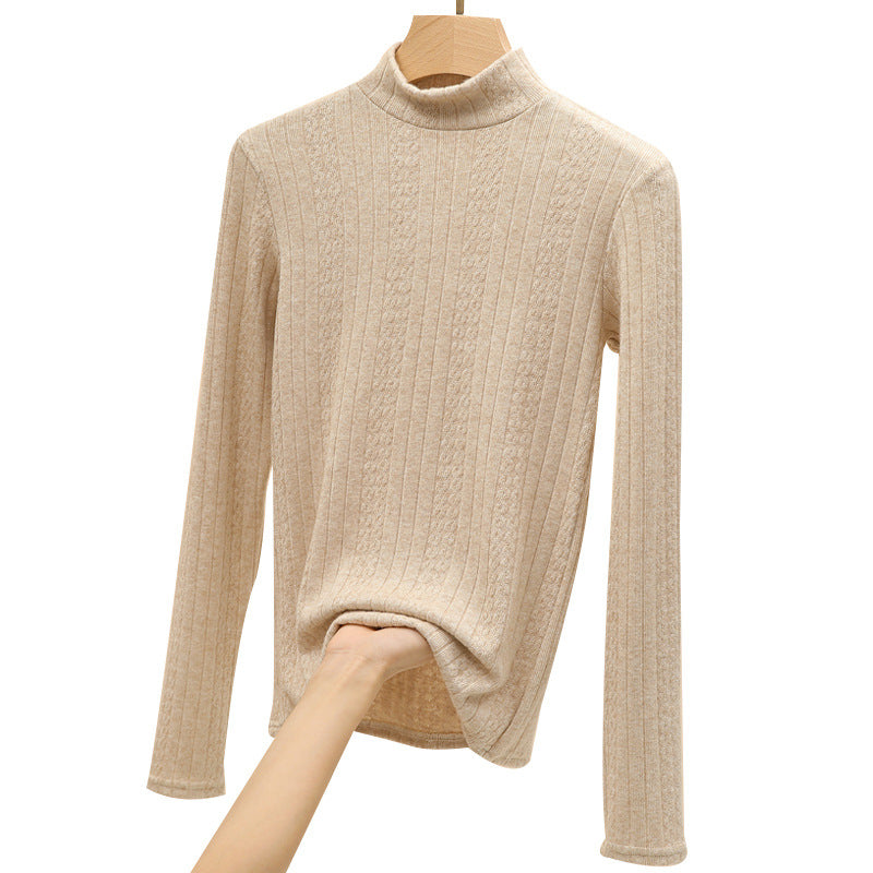 Damen Elegantes Langarm-Rippoberteil Drune