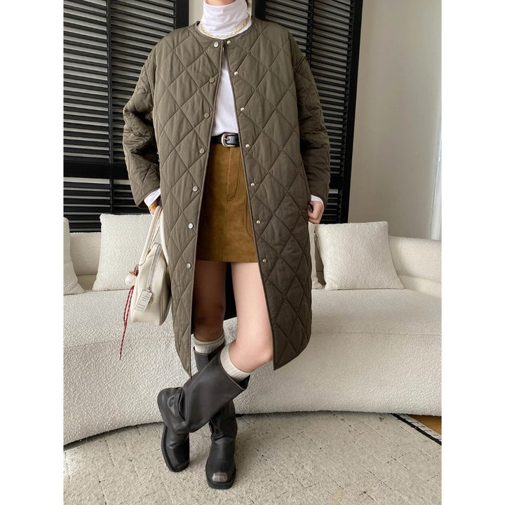 Damen gesteppte Winterjacke mit praktischen Druckknöpfen Drune