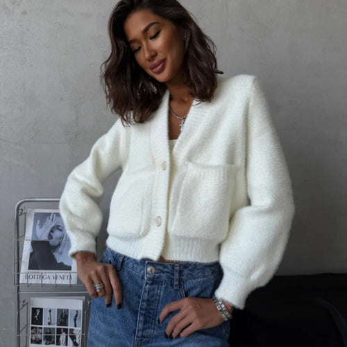 Damen Cozy Strickjacke Drune