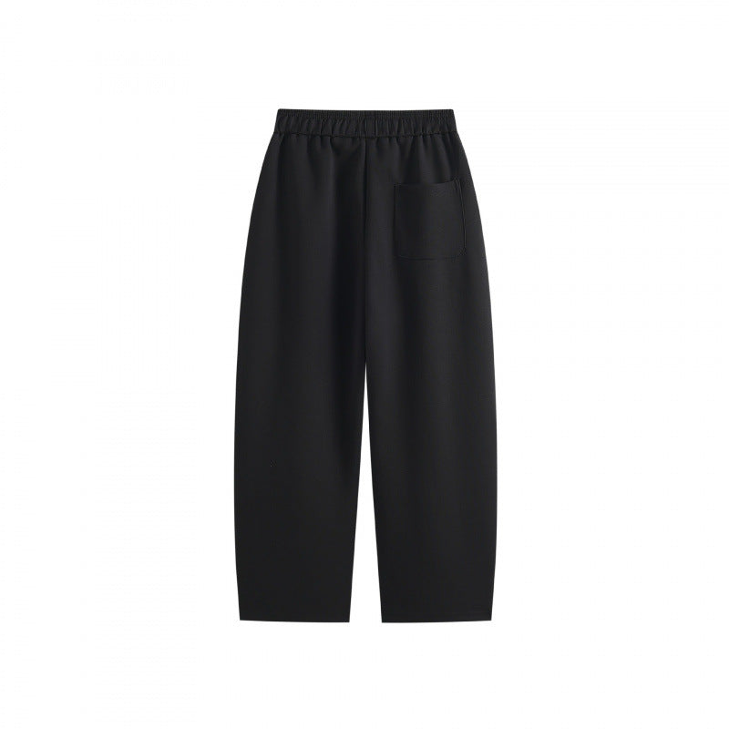 [Damen] Weite Highwaist-Loungehose mit Kordelzug, elastischem Bund und Seitentaschen Drune