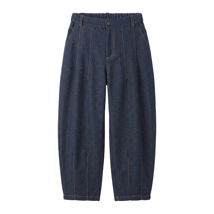 Damen Hochtaillierte weite Culotte-Hose mit Bügelfalte und elastischem Rückenteil Drune