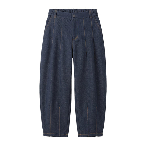 Damen Hochtaillierte weite Culotte-Hose mit Bügelfalte und elastischem Rückenteil Drune