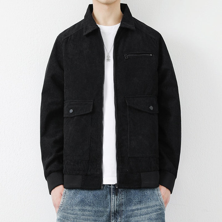 Herren Lässige Cordjacke mit praktischen Taschen Drune