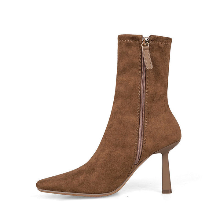 Damen Sock-Stiefeletten aus Stretch mit spitzer Zehenpartie und sculpted Stiletto-Absatz Drune
