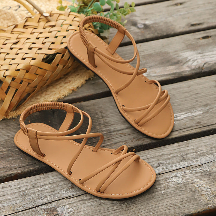 Damen elegante Sandalen mit verstellbaren Riemen Drune